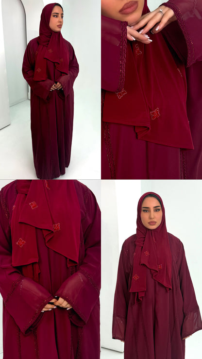 Abaya Bordeaux