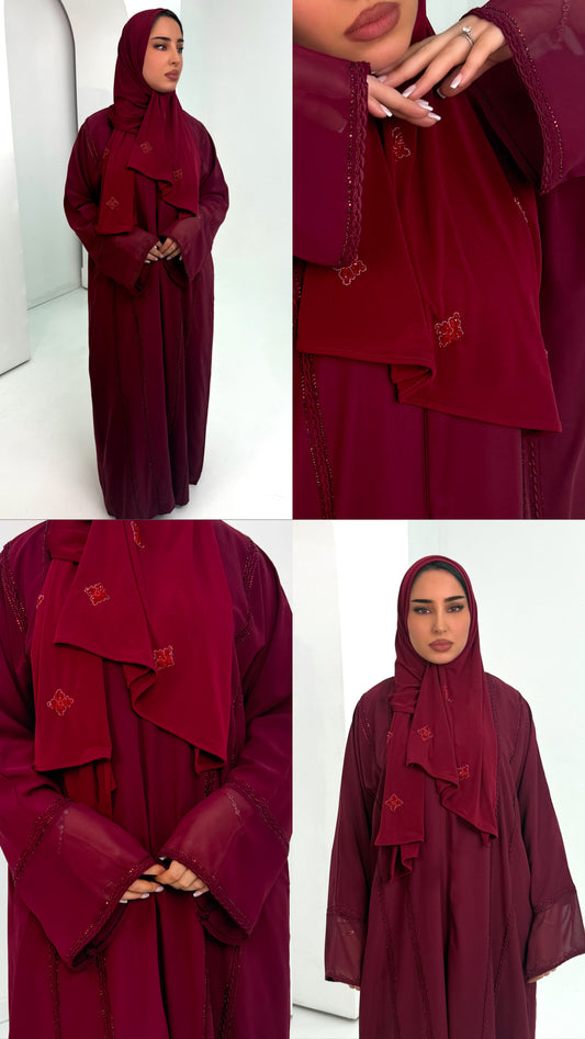 Abaya Bordeaux