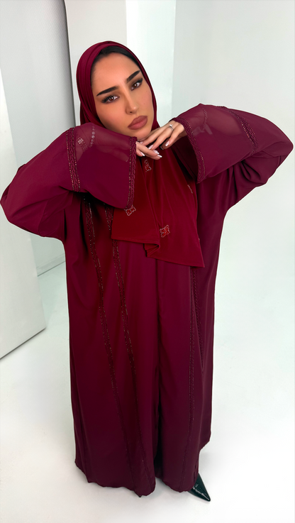 Abaya Bordeaux