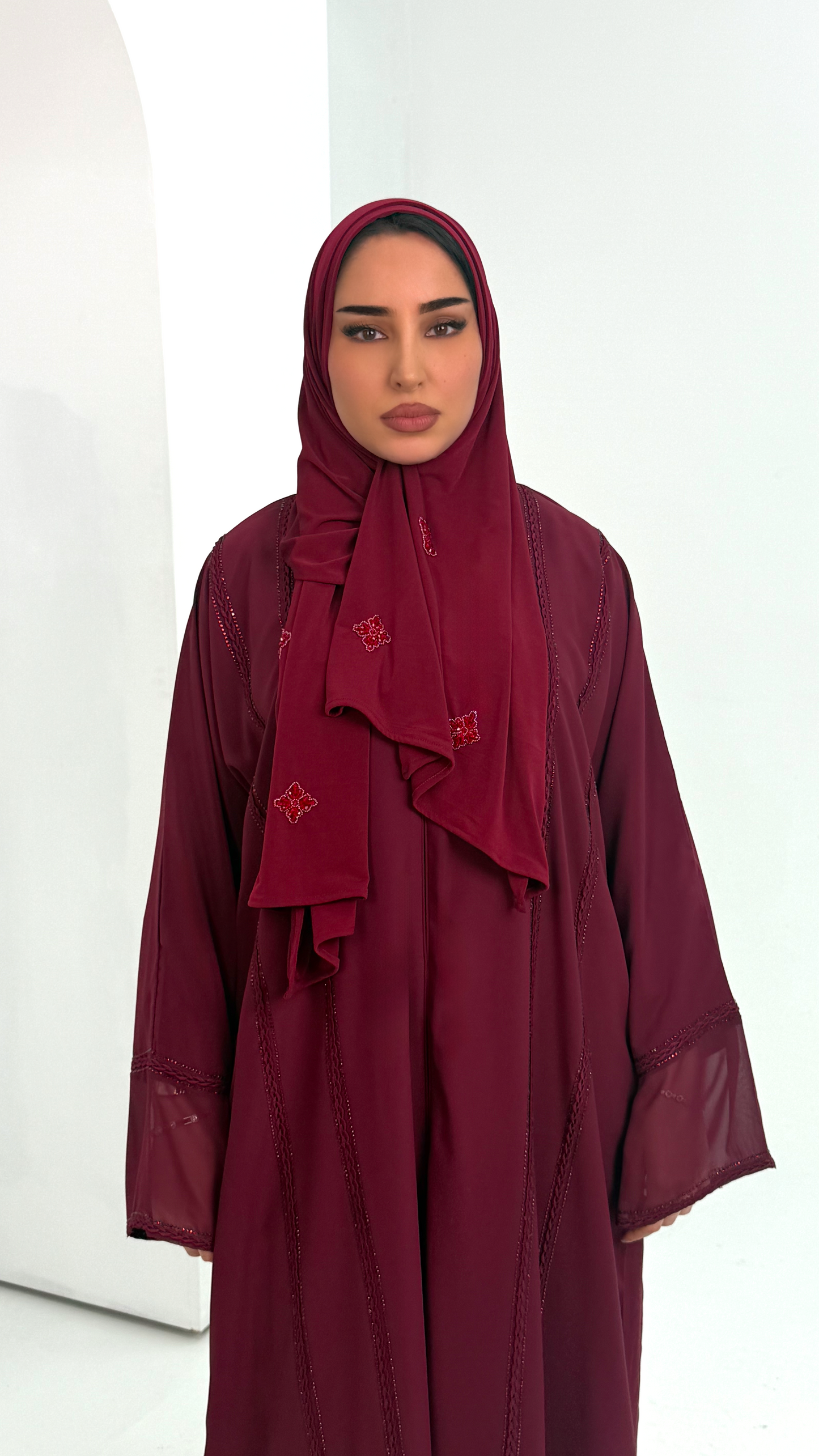 Abaya Bordeaux