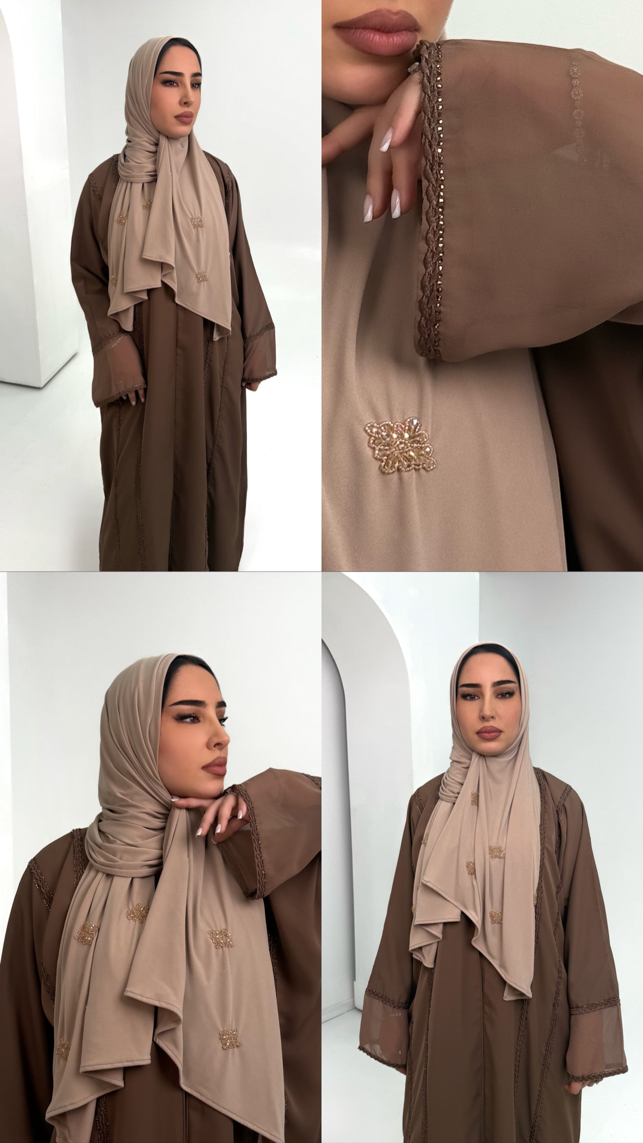 abaya layali taupe 1