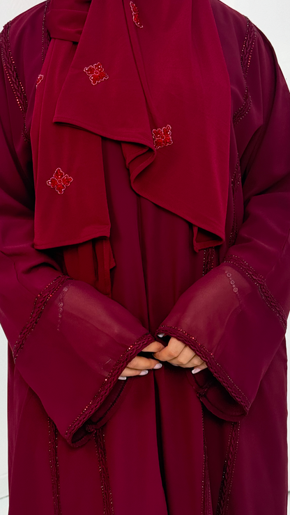 Abaya Bordeaux